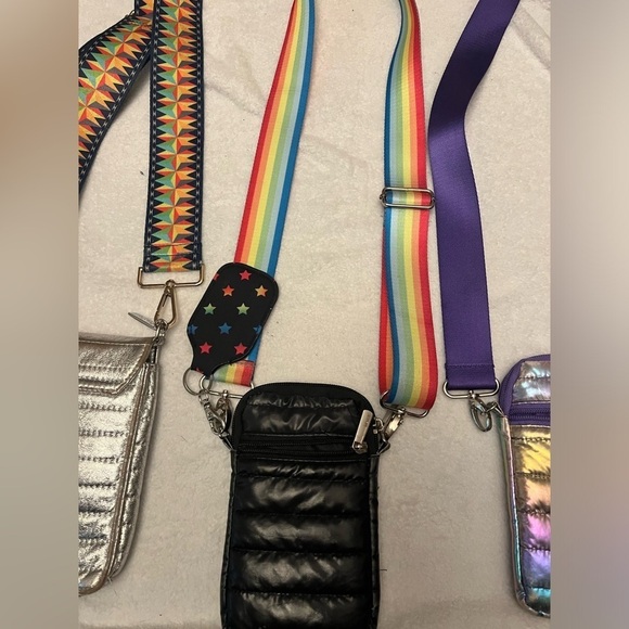 4 PACK Teens/Kids Puffer Pouch Crossbody Cell Bag Purse with Straps Multicolored - Picture 10 of 12